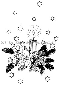 Kleine Kerze mit Sternchen sw 72dpi RübVerl.jpg
